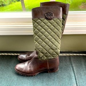 Quilted classic Tory Burch riding boots size 10M